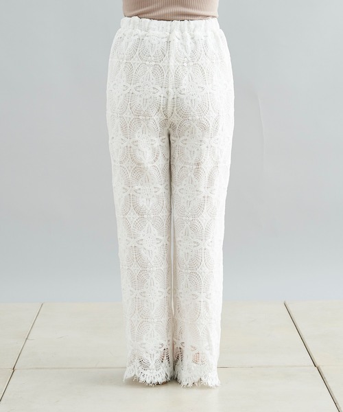 DouDou（ドゥドゥ）の「レースイージーパンツ（その他パンツ・レディース・ホワイト/ブラック・FREE）」の15枚目の写真