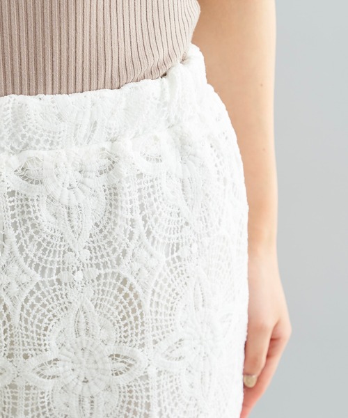 DouDou（ドゥドゥ）の「レースイージーパンツ（その他パンツ・レディース・ホワイト/ブラック・FREE）」の8枚目の写真