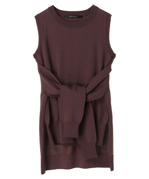 YECCA VECCA(イェッカヴェッカ)の「マルチwayニット *(ニット/セーター・レディース・ライトグレー/ブラウン/ブルー/イエロー・FREE)」の6枚目の写真