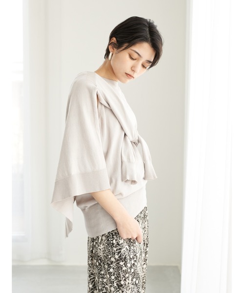 YECCA VECCA(イェッカヴェッカ)の「マルチwayニット *(ニット/セーター・レディース・ライトグレー/ブラウン/ブルー/イエロー・FREE)」の21枚目の写真