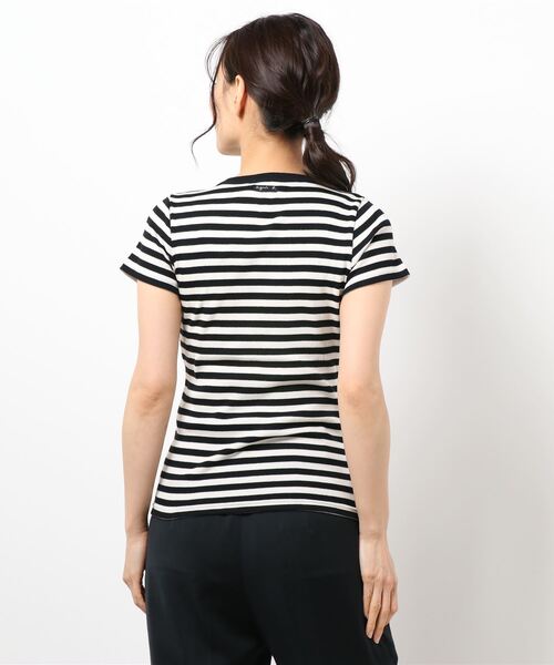 agnes b.（アニエスベー）の「JGF3 TS ボーダーTシャツ（Tシャツ/カットソー・レディース・ブラック×ホワイト・3/1/2）」の4枚目の写真