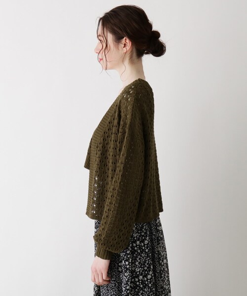 Cutie Blonde（キューティーブロンド）の「◆【S-L/2点セット】ニットカーデキャミセット（アンサンブル・レディース・ブラック/アイボリー/ブラウン系その他・01/02/03）」の9枚目の写真