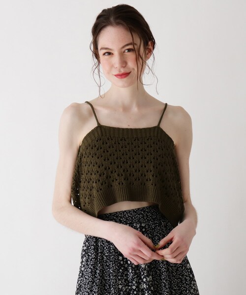 Cutie Blonde（キューティーブロンド）の「◆【S-L/2点セット】ニットカーデキャミセット（アンサンブル・レディース・ブラック/アイボリー/ブラウン系その他・01/02/03）」の11枚目の写真