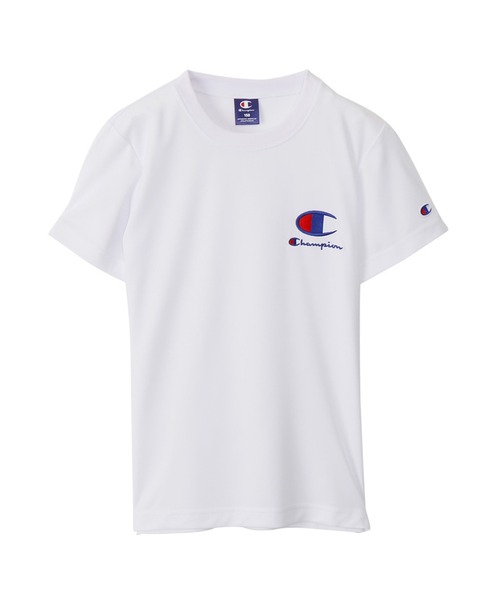 Champion（チャンピオン）の「Chamion/チャンピオン　キッズスポーツ　ロゴプリントTシャツ（Tシャツ/カットソー・キッズ・ブラック/ホワイト/ブルー/ネイビー/イエロー・100cm/120cm/130cm/160cm/140cm/150cm/110cm）」の2枚目の写真