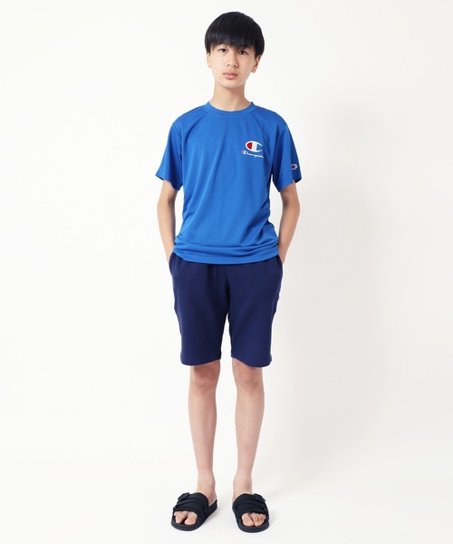 Champion（チャンピオン）の「Chamion/チャンピオン　キッズスポーツ　ロゴプリントTシャツ（Tシャツ/カットソー・キッズ・ブラック/ホワイト/ブルー/ネイビー/イエロー・100cm/120cm/130cm/160cm/140cm/150cm/110cm）」の10枚目の写真