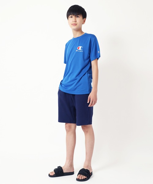 Champion（チャンピオン）の「Chamion/チャンピオン　キッズスポーツ　ロゴプリントTシャツ（Tシャツ/カットソー・キッズ・ブラック/ホワイト/ブルー/ネイビー/イエロー・100cm/120cm/130cm/160cm/140cm/150cm/110cm）」の9枚目の写真