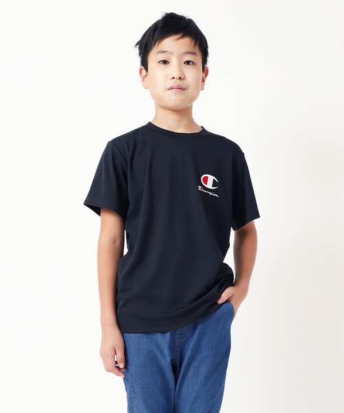 Champion（チャンピオン）の「Chamion/チャンピオン　キッズスポーツ　ロゴプリントTシャツ（Tシャツ/カットソー・キッズ・ブラック/ホワイト/ブルー/ネイビー/イエロー・100cm/120cm/130cm/160cm/140cm/150cm/110cm）」の14枚目の写真