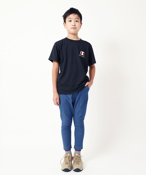 Champion（チャンピオン）の「Chamion/チャンピオン　キッズスポーツ　ロゴプリントTシャツ（Tシャツ/カットソー・キッズ・ブラック/ホワイト/ブルー/ネイビー/イエロー・100cm/120cm/130cm/160cm/140cm/150cm/110cm）」の17枚目の写真