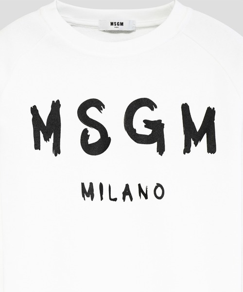 セール スウェット Kids エムエスジーエムキッズ のファッション Msgm ブラッシュロゴスウェット トレーナー スウェット Msgm トップス Msgm