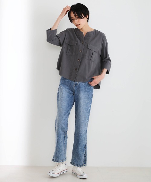 バイオ加工ワークシャツジャケット
