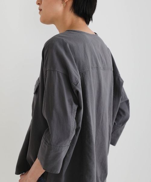 バイオ加工ワークシャツジャケット