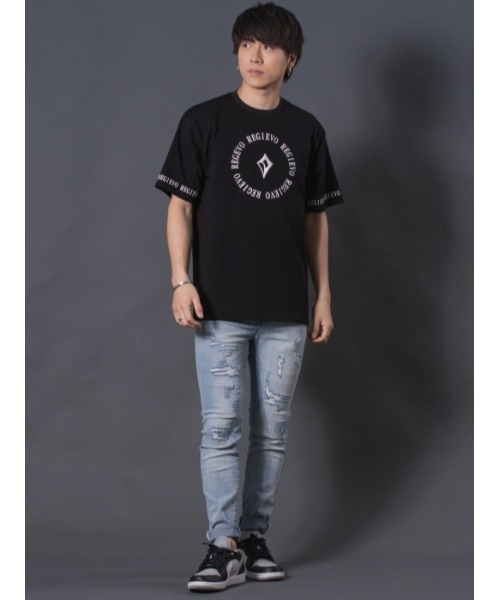 REGIEVO（レジエボ）の「REGIEVO サークルロゴTシャツ（Tシャツ/カットソー・メンズ・ホワイト/ブラック・M/L/XL）」の8枚目の写真