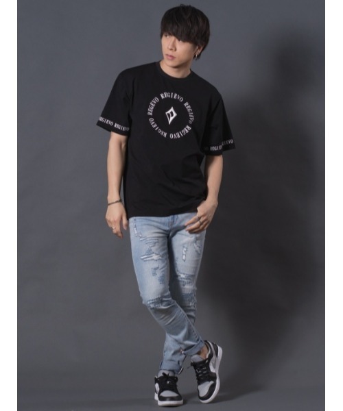 REGIEVO（レジエボ）の「REGIEVO サークルロゴTシャツ（Tシャツ/カットソー・メンズ・ホワイト/ブラック・M/L/XL）」の9枚目の写真