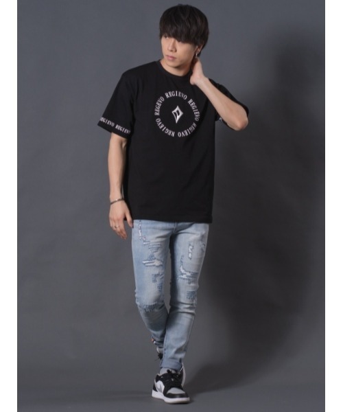 REGIEVO（レジエボ）の「REGIEVO サークルロゴTシャツ（Tシャツ/カットソー・メンズ・ホワイト/ブラック・M/L/XL）」の10枚目の写真