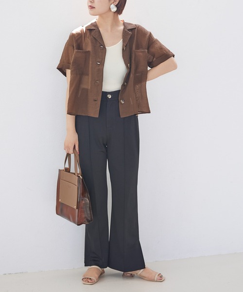 Heather（ヘザー）の「ポケットＰＶＣバッグ　950514（ショルダーバッグ・レディース・ホワイト系/ブラウン系・ONE SIZE）」の5枚目の写真