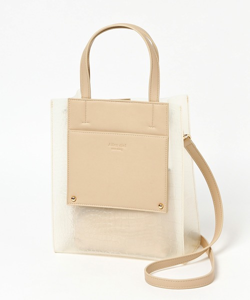 Heather（ヘザー）の「ポケットＰＶＣバッグ　950514（ショルダーバッグ・レディース・ホワイト系/ブラウン系・ONE SIZE）」の7枚目の写真