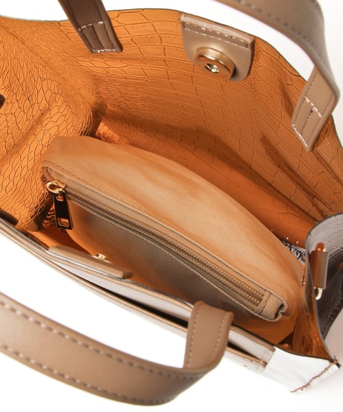 Heather（ヘザー）の「ポケットＰＶＣバッグ　950514（ショルダーバッグ・レディース・ホワイト系/ブラウン系・ONE SIZE）」の9枚目の写真