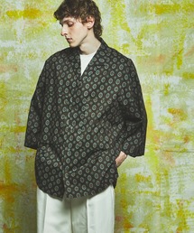 MAISON SPECIAL | 《ユニセックスアイテム》小紋柄エクストラプライムオーバーショートスリーブオープンカラーシャツ 【MAISON SPECIAL/メゾンスペシャル】(シャツ/ブラウス)