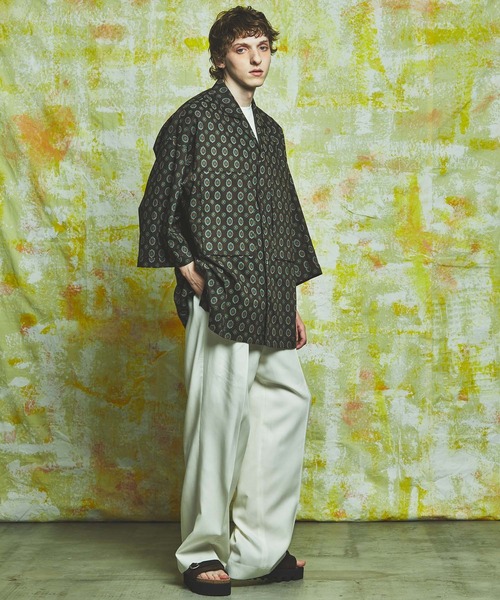 MAISON SPECIAL（メゾンスペシャル）の「《ユニセックスアイテム》小紋柄エクストラプライムオーバーショートスリーブオープンカラーシャツ 【MAISON SPECIAL/メゾンスペシャル】（シャツ/ブラウス・メンズ・オフホワイト/ベージュ/ブラック/ブルー・0/1/2）」の13枚目の写真