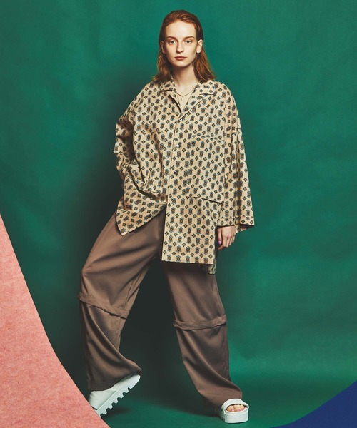 MAISON SPECIAL（メゾンスペシャル）の「《ユニセックスアイテム》小紋柄エクストラプライムオーバーショートスリーブオープンカラーシャツ 【MAISON SPECIAL/メゾンスペシャル】（シャツ/ブラウス・メンズ・オフホワイト/ベージュ/ブラック/ブルー・0/1/2）」の14枚目の写真