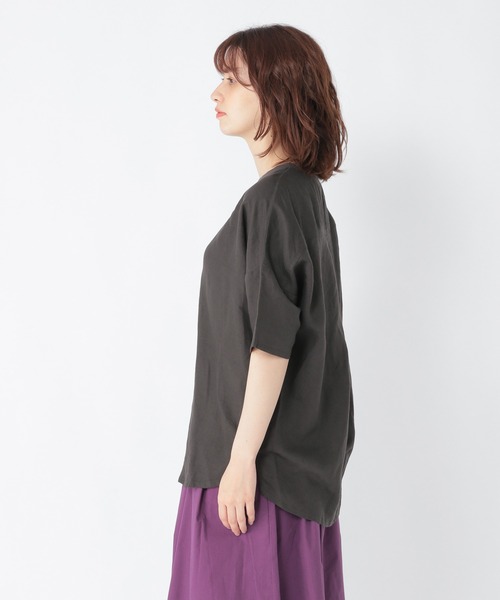 studio CLIP(スタディオクリップ)の「ひんやりバックコクーンチュニック(チュニック・レディース・ラベンダー/スモーク/ライトグレー・FREE)」の15枚目の写真