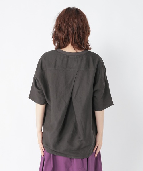 studio CLIP(スタディオクリップ)の「ひんやりバックコクーンチュニック(チュニック・レディース・ラベンダー/スモーク/ライトグレー・FREE)」の13枚目の写真