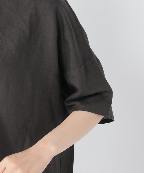 studio CLIP(スタディオクリップ)の「ひんやりバックコクーンチュニック(チュニック・レディース・ラベンダー/スモーク/ライトグレー・FREE)」の14枚目の写真