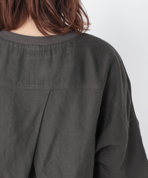 studio CLIP(スタディオクリップ)の「ひんやりバックコクーンチュニック(チュニック・レディース・ラベンダー/スモーク/ライトグレー・FREE)」の5枚目の写真