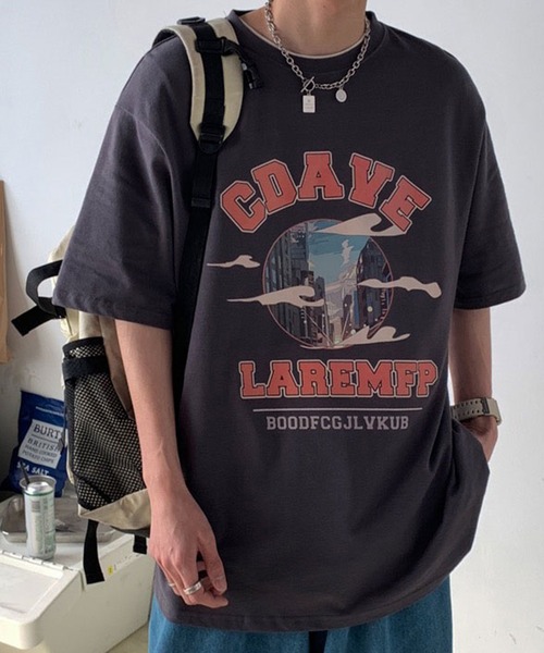 HOOK（フック）の「【HOOK】【2021新作】 アメカジアンティーク風イラストプリント半袖tシャツ（Tシャツ/カットソー・メンズ・ホワイト/ダークグレー/ブラック・XL/XXL/M/L）」の6枚目の写真