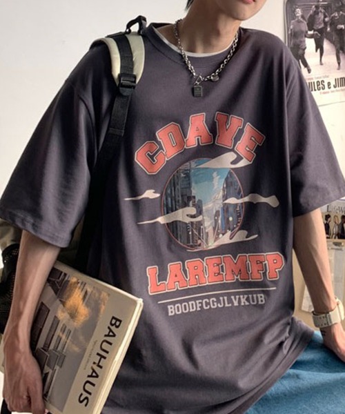 HOOK（フック）の「【HOOK】【2021新作】 アメカジアンティーク風イラストプリント半袖tシャツ（Tシャツ/カットソー・メンズ・ホワイト/ダークグレー/ブラック・XL/XXL/M/L）」の10枚目の写真