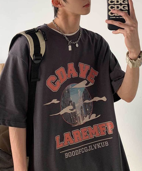 HOOK（フック）の「【HOOK】【2021新作】 アメカジアンティーク風イラストプリント半袖tシャツ（Tシャツ/カットソー・メンズ・ホワイト/ダークグレー/ブラック・XL/XXL/M/L）」の14枚目の写真