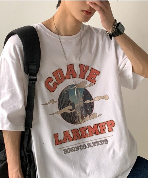 HOOK（フック）の「【HOOK】【2021新作】 アメカジアンティーク風イラストプリント半袖tシャツ（Tシャツ/カットソー・メンズ・ホワイト/ダークグレー/ブラック・XL/XXL/M/L）」の4枚目の写真