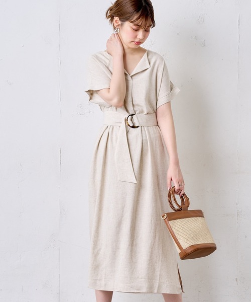 綿麻楽ちんスキッパーワンピース ワンピース Natural Couture ナチュラルクチュール のファッション通販 Zozotown