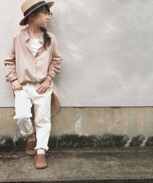 antiqua（アンティカ）の「幅広いテイストに合う◎ホワイトデニム（デニムパンツ・キッズ・オフホワイト・4/3）」の5枚目の写真