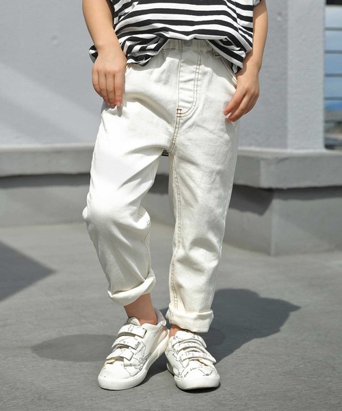 antiqua（アンティカ）の「幅広いテイストに合う◎ホワイトデニム（デニムパンツ・キッズ・オフホワイト・4/3）」の6枚目の写真