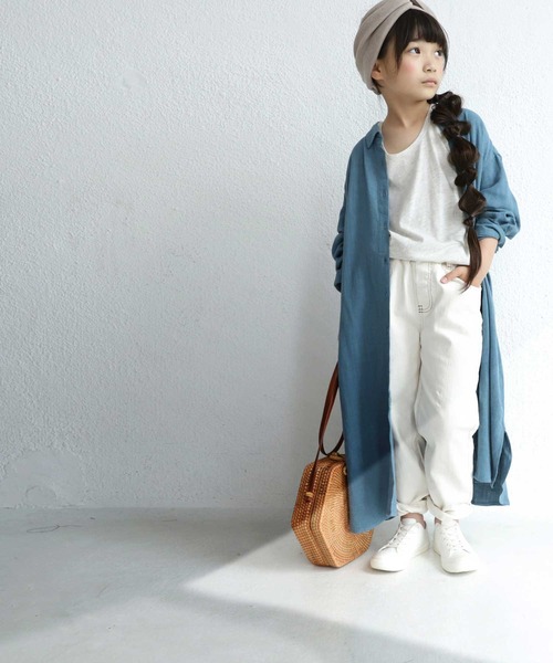 antiqua（アンティカ）の「幅広いテイストに合う◎ホワイトデニム（デニムパンツ・キッズ・オフホワイト・4/3）」の10枚目の写真