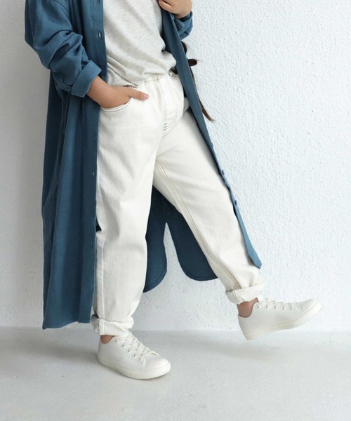antiqua（アンティカ）の「幅広いテイストに合う◎ホワイトデニム（デニムパンツ・キッズ・オフホワイト・4/3）」の11枚目の写真