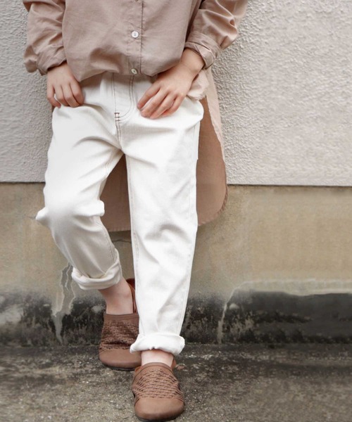 antiqua（アンティカ）の「幅広いテイストに合う◎ホワイトデニム（デニムパンツ・キッズ・オフホワイト・4/3）」の14枚目の写真