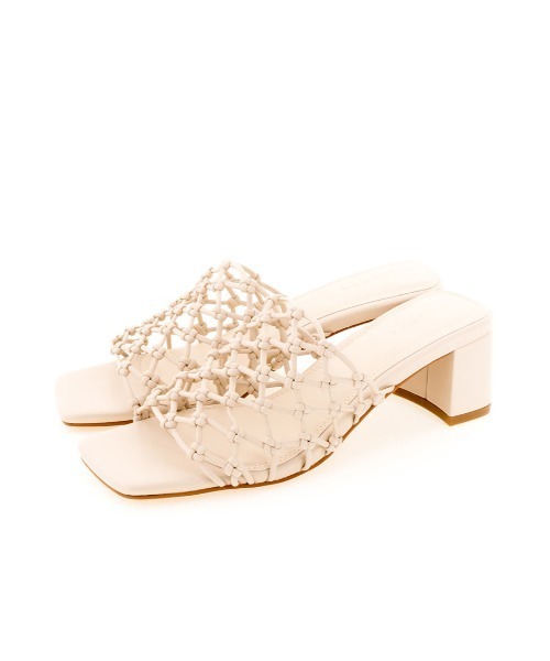 RANDA(ランダ)の「ソフト メッシュ編みミュールサンダル(サンダル・レディース・ブラウン/イエロー/アイボリー・LL/S/M/L)」の15枚目の写真