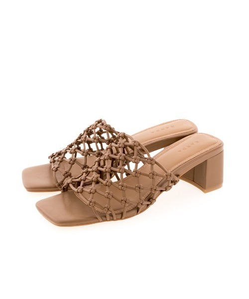 RANDA(ランダ)の「ソフト メッシュ編みミュールサンダル(サンダル・レディース・ブラウン/イエロー/アイボリー・LL/S/M/L)」の16枚目の写真