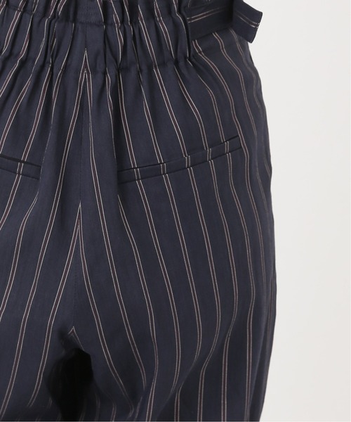 Simplicite（サンプリシテ）の「サイドバックル リネンストライプパンツ◆（スラックス・レディース・ネイビー/キャメル・FREE）」の4枚目の写真