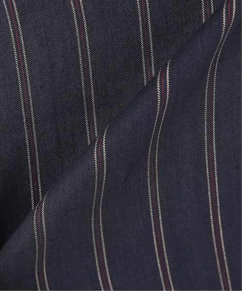 Simplicite（サンプリシテ）の「サイドバックル リネンストライプパンツ◆（スラックス・レディース・ネイビー/キャメル・FREE）」の5枚目の写真