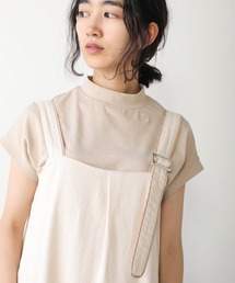 USAコットンモックネックフレンチTシャツ