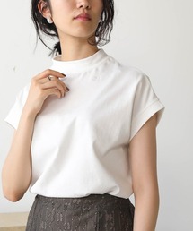 USAコットンモックネックフレンチTシャツ