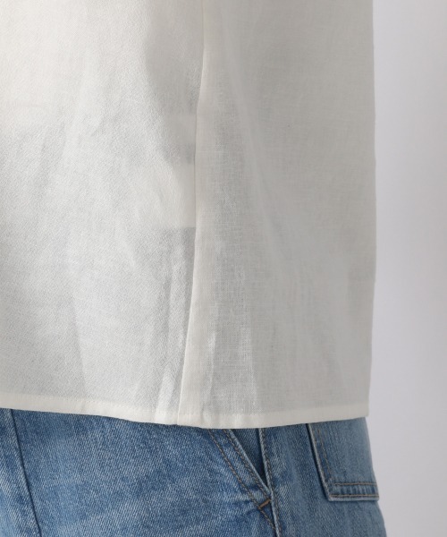 LOWRYS FARM（ローリーズファーム）の「リネンフリルカラーブラウス５Ｓ　957672（シャツ/ブラウス・レディース・オフホワイト/ブラック/ブラウン・FREE）」の12枚目の写真