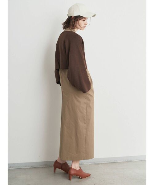 ELENDEEK（エレンディーク）の「カーディガンセットシャツコンビネゾン（つなぎ/オールインワン・レディース・ブラック/モカ・01/02）」の7枚目の写真