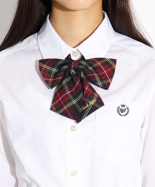 PINK-latte（ピンクラテ）の「【卒服】リボン付チェックスカート（スカート・キッズ・ブラウン系2/レッド系3/グレー系1/ライトイエロー系2/ベージュ系その他4/ライトパープル・16/15 /02）」の11枚目の写真