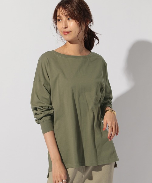 BAYFLOW（ベイフロー）の「BIGロンT（Tシャツ/カットソー・レディース・ボルドー/ブラック/カーキ・FREE）」の3枚目の写真