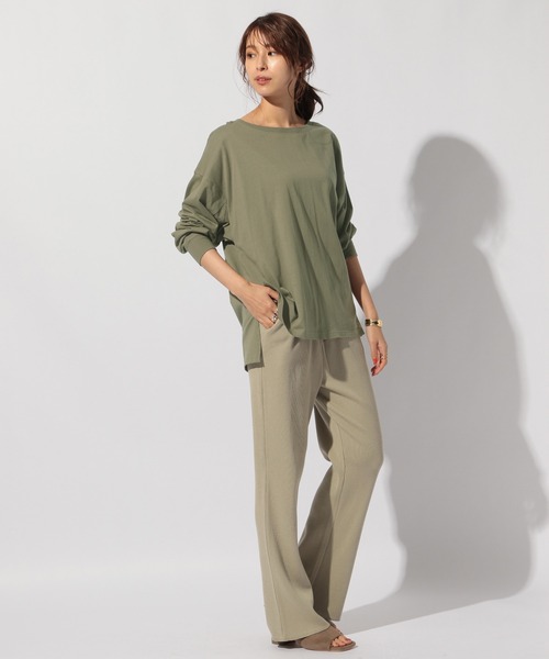 BAYFLOW（ベイフロー）の「BIGロンT（Tシャツ/カットソー・レディース・ボルドー/ブラック/カーキ・FREE）」の20枚目の写真