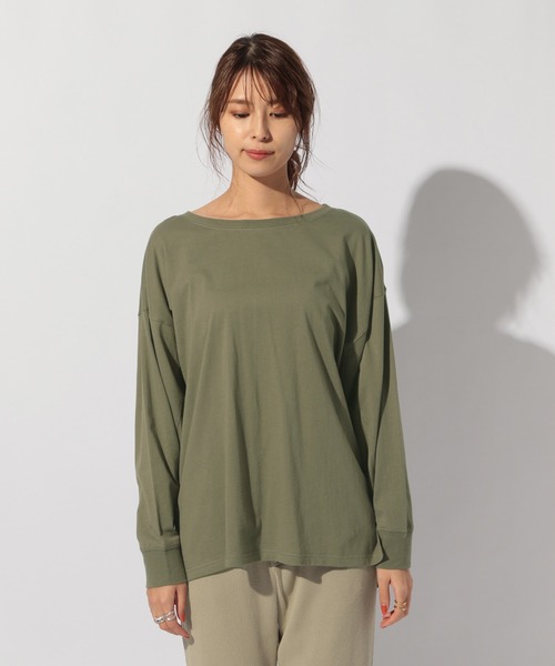 BAYFLOW（ベイフロー）の「BIGロンT（Tシャツ/カットソー・レディース・ボルドー/ブラック/カーキ・FREE）」の18枚目の写真